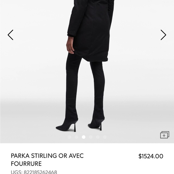 Parka sterling gold with fur - Picture 6 of 6